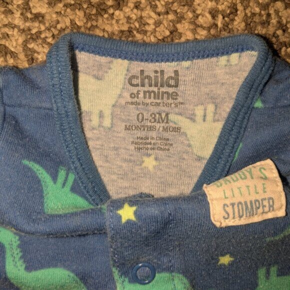 SET OF 2 Carter's Child of Mine baby boy rompers, 0-3 months - Picture 4 of 6